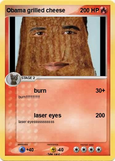 Pokemon Obama grilled cheese