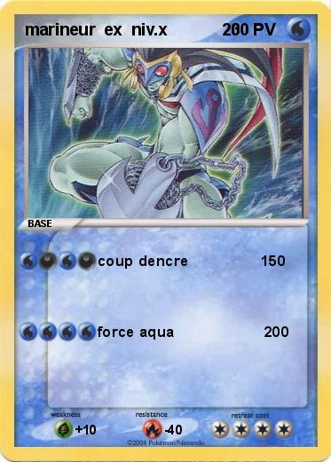 Pokemon marineur  ex  niv.x            20