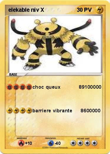 Pokemon elekable niv X