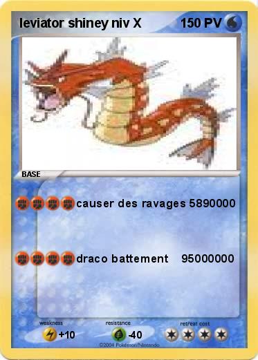 Pokemon leviator shiney niv X