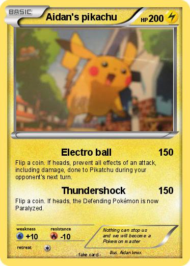 Pokemon Aidan's pikachu