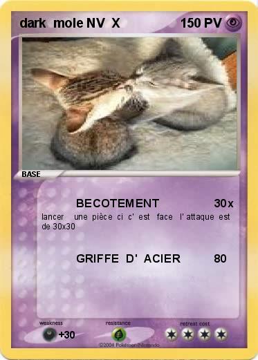 Pokemon dark  mole NV  X