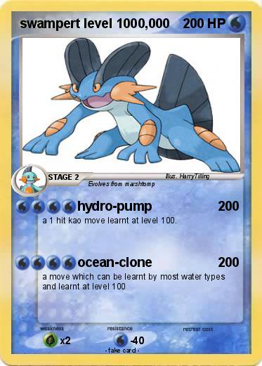 Pokemon swampert level 1000,000