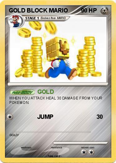 Pokemon GOLD BLOCK MARIO