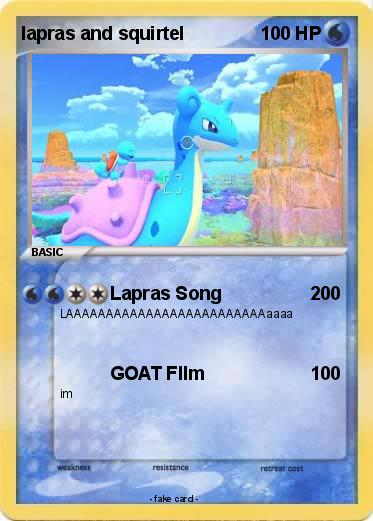 Pokemon lapras and squirtel