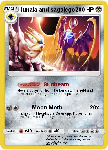Pokemon lunala and sagalego