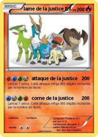 Pokemon lame de la justice EX