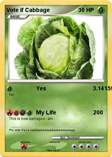 Pokemon Vote if Cabbage