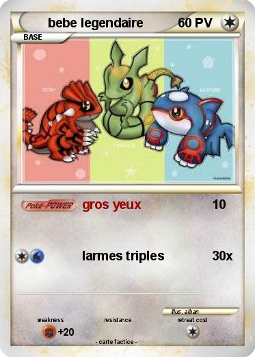 Pokemon bebe legendaire