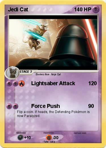Pokemon Jedi Cat