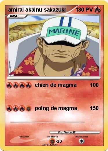 Pokemon amiral akainu sakazuki