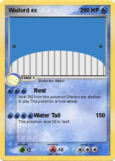 Pokemon Wailord ex