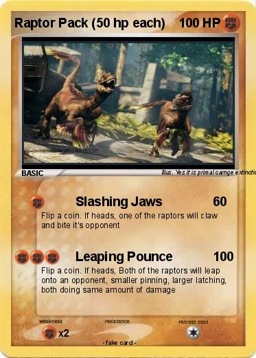 Pokemon Raptor Pack (50 hp each)