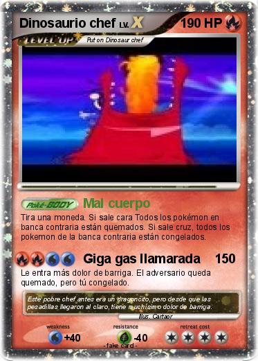 Pokemon Dinosaurio chef
