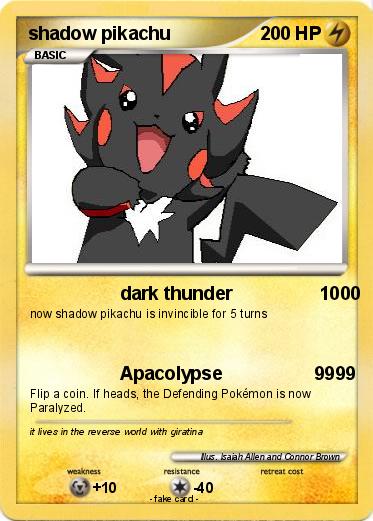 Pokemon shadow pikachu