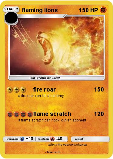 Pokemon flaming lions