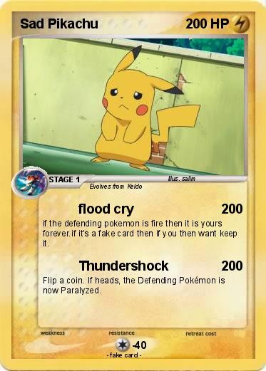 Pokemon Sad Pikachu