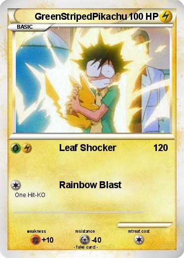 Pokemon GreenStripedPikachu