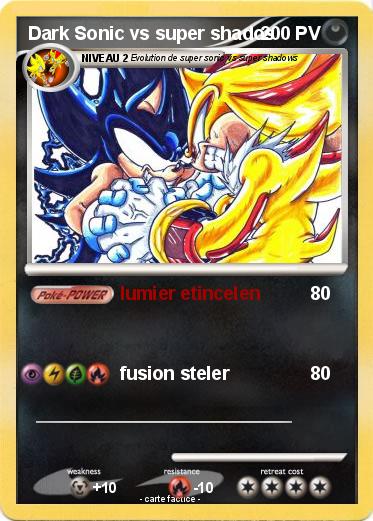 Pokemon Dark Sonic vs super shados