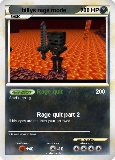 Pokemon billys rage mode