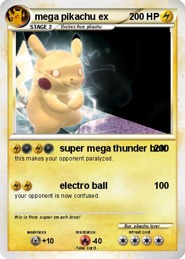Pokemon mega pikachu ex