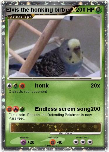Pokemon Elvis the honking birb