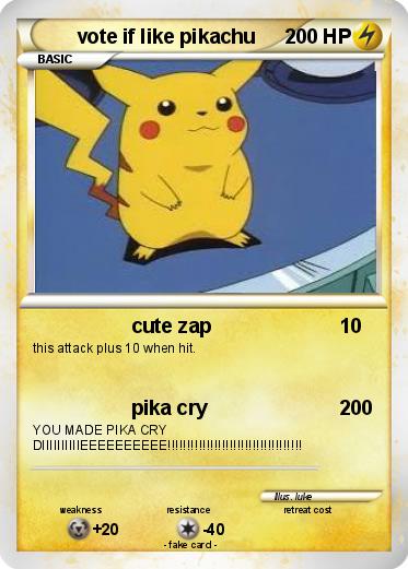 Pokemon vote if like pikachu
