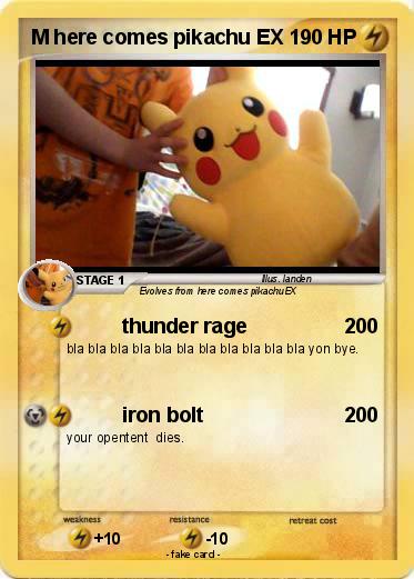 Pokemon M here comes pikachu EX