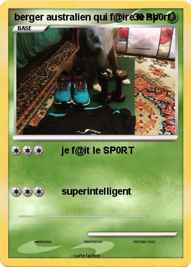 Pokemon berger australien qui f@ire le sp0rt