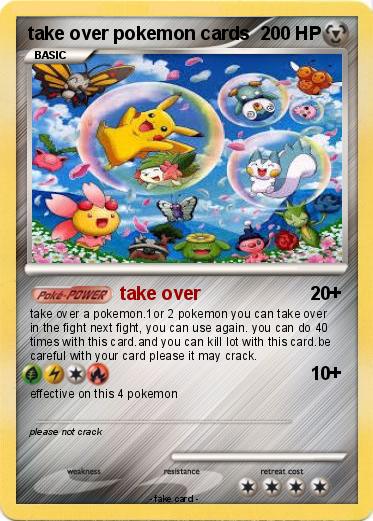 Pokemon take over pokemon cards