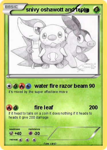 Pokemon snivy oshawott and tepig