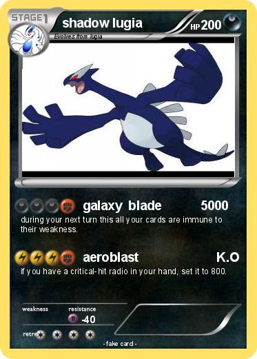 Pokemon shadow lugia