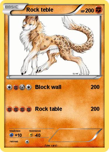 Pokemon Rock teble