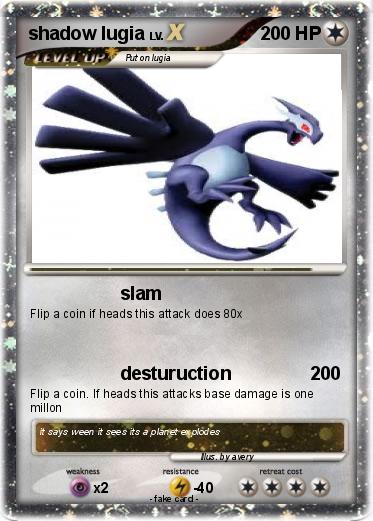 Pokemon shadow lugia