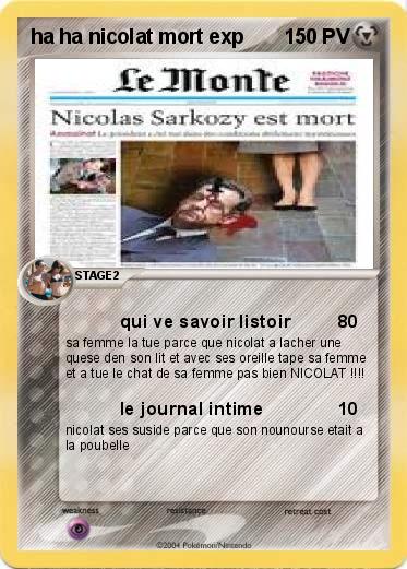 Pokemon ha ha nicolat mort exp