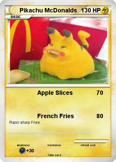 Pokemon Pikachu McDonalds