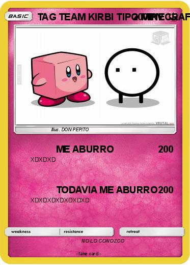 Pokemon TAG TEAM KIRBI TIPO MINECRAFT Y SIN NOMBRE