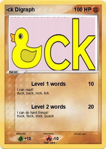 Pokemon -ck Digraph
