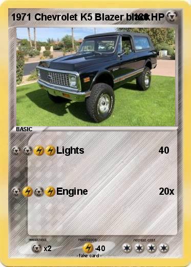 Pokemon 1971 Chevrolet K5 Blazer black