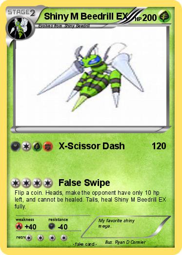 Pokemon Shiny M Beedrill EX