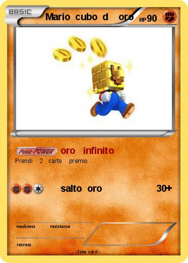 Pokemon Mario  cubo  d    oro