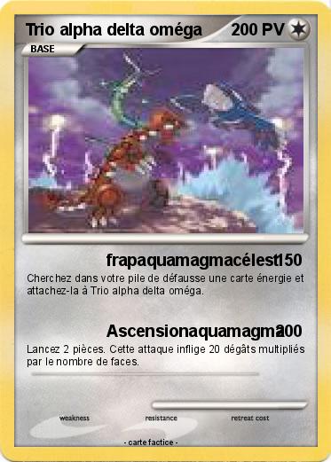 Pokemon Trio alpha delta oméga