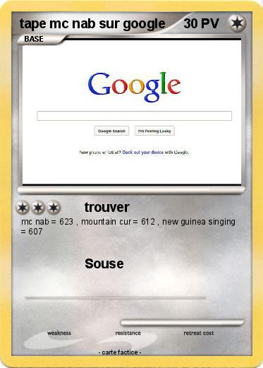 Pokemon tape mc nab sur google