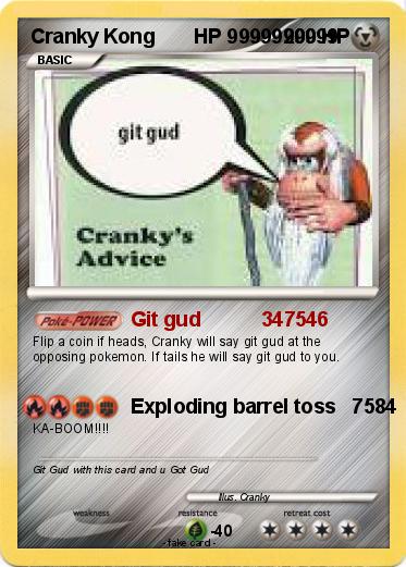 Pokemon Cranky Kong       HP 9999999999