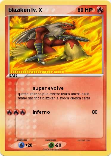 Pokemon blaziken lv. X