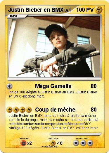 Pokemon Justin Bieber en BMX