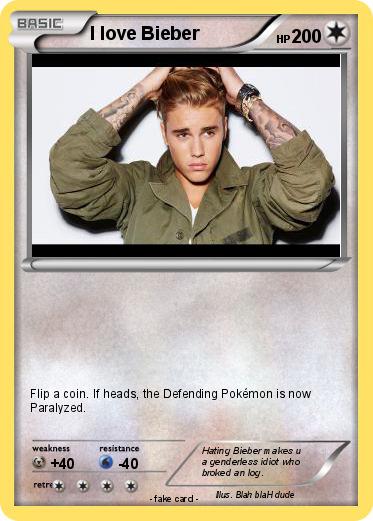 Pokemon I love Bieber