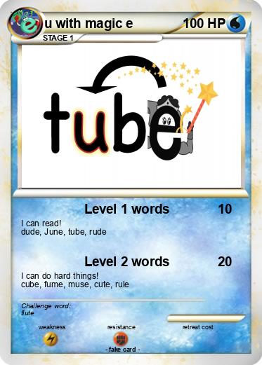 Pokemon u with magic e