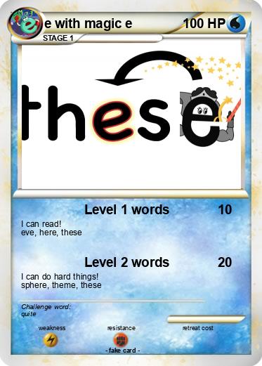 Pokemon e with magic e