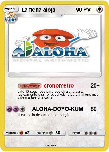 Pokemon La ficha aloja